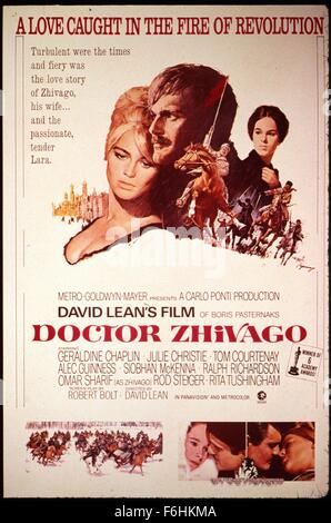 1965, le titre du film : Docteur Jivago, Directeur : DAVID LEAN, Studio : MGM, Photo : JULIE CHRISTIE, David Lean. (Crédit Image : SNAP) Banque D'Images