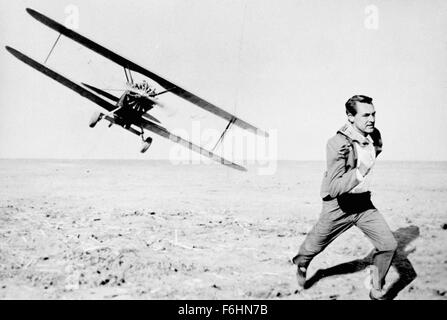 1959, le titre du film : North by Northwest, Directeur : Alfred Hitchcock, Studio : MGM, Photo : avion, Cary Grant. (Crédit Image : SNAP) Banque D'Images