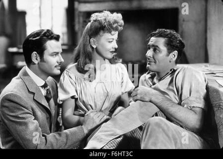 1947, le titre du film : jamais m'échapper, Directeur : PETER GODFREY, Studio : WARNER, Photo : Errol Flynn, PETER GODFREY, IDA Lupino. (Crédit Image : SNAP) Banque D'Images