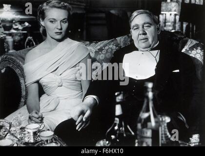 1948, le titre du film : PARADINE CASE, Directeur : Alfred Hitchcock, Studio : SELZNICK, Photo : Alfred Hitchcock, Charles Laughton. (Crédit Image : SNAP) Banque D'Images