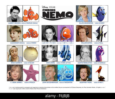 18 mai, 2003 ; Hollywood, CA, USA ; les voix de la famille aventure animation ''Nemo'' réalisé par Andrew Stanton et Lee Unkrich. Banque D'Images