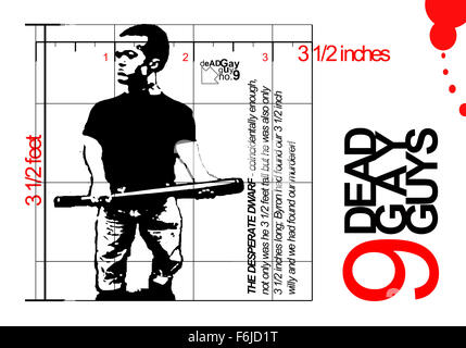 Jun 09, 2003 ; London, England, UK ; affiche pour le crime, la comédie ''neuf morts Gay Guys'' réalisé par Ky Mo Lab. Banque D'Images