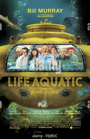 Nov 20, 2004 ; Rome, Latium, Italie ; l'affiche pour l'aventure comédie/drama 'La vie avec Steve Zissou aquatiques' réalisé par Wes Anderson. Banque D'Images