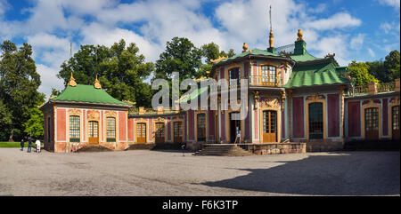 Le pavillon chinois situé dans le parc de Drottningholm, Stockholm, Suède Banque D'Images