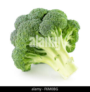 Le brocoli vert isolé sur le fond blanc. Banque D'Images