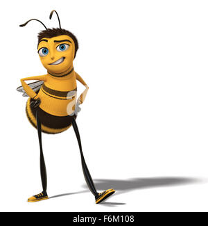 DATE DE SORTIE : 2 novembre 2007. Titre du film : Bee Movie - Studio : Paramount Pictures. PLOT : Barry B. Benson (Seinfeld), une abeille qui vient a obtenu son diplôme de collège, est déçu par son choix de carrière solitaire : fabriquer le miel. Sur un voyage spécial à l'extérieur de la ruche, la vie de Barry est enregistrée par Vanessa (Zellweger), un fleuriste dans la ville de New York. Alors que leur relation s'épanouit, il découvre l'homme réellement manger du miel, et décide par la suite de nous poursuivre. Sur la photo : Jerry Seinfeld comme la voix de Barry B. Benson. Banque D'Images