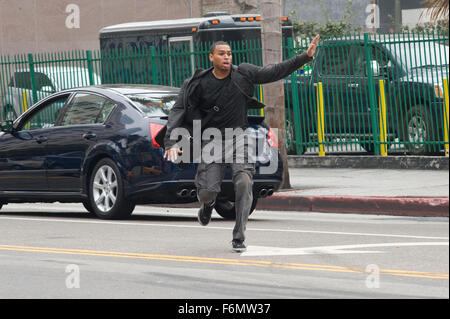 DATE DE SORTIE : Février 26, 2010. Titre du film : preneurs. STUDIO : Screen Gems. Résumé : Un groupe de voleurs de banque trouver leur plan de 20 millions de dollars interrompu par un détective à la coque. Photo : Chris Brown comme Jesse Attica Banque D'Images