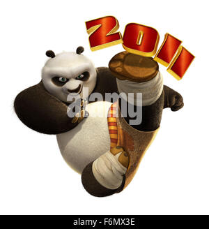 DATE DE SORTIE : 26 mai 2011 TITRE : Kung Fu Panda 2 Studio : Dreamworks Animation Réalisateur : Jennifer Yuh PLOT : Po s'associe à un groupe de nouveaux maîtres de kung-fu sur un vieux ennemi avec une nouvelle arme mortelle sur la photo : Jack Black comme Po (voix) (Crédit Image : c DreamWorks Animation/Loisirs Photos) Banque D'Images