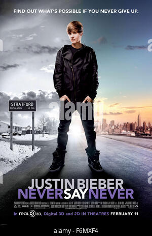 DATE DE SORTIE : 11 février 2011 TITRE DE LA VIDÉO : Justin Bieber : ne jamais dire jamais STUDIO : Insurge Pictures Réalisateur : Jon M. Chu PLOT : suit Justin Bieber avec une séquence de représentations de sa tournée de concerts 2010 PHOTO : JUSTIN BIEBER (crédit Image : c Insurge Pictures/photos) Banque D'Images