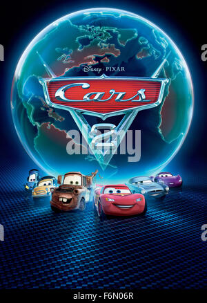 DATE DE SORTIE : Juin 24, 2011 TITRE DE LA VIDÉO : Voitures 2 Studio : Walt Disney Pictures directeurs : John Lasseter, Brad Lewis PLOT : Racing star Flash McQueen fait équipe avec son meilleur ami Mater pour une aventure internationale contre les voitures les plus rapides du monde sur la photo : AFFICHE (Image Crédit : c Walt Disney Pictures/photos) Banque D'Images