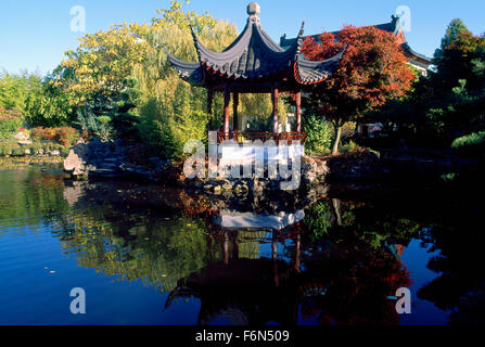 Le Dr Sun Yat-Sen Classical Chinese Garden dans Chinatown, Vancouver, BC - Colombie-Britannique, Canada - Pagode Chinoise Banque D'Images