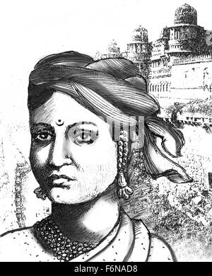 Rani Lakshmibai sketch, Jhansi, Madhya Pradesh, Inde, Asie Banque D'Images