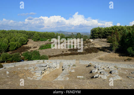 Tombe de Géants, archéologique tombe, Aiodda, Sardaigne, Italie Banque D'Images