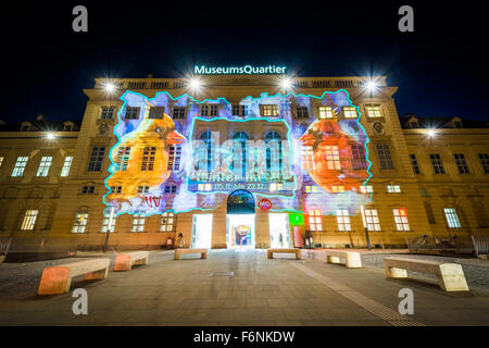 La nuit des musées, à Vienne, en Autriche. Banque D'Images