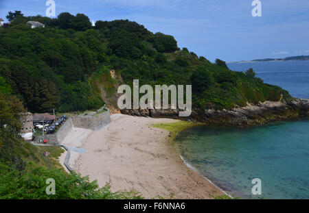 La baie de Fermain, Guernsey Channel Islands chemin côtier. Banque D'Images