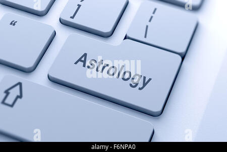 Mot d'astrologie sur le bouton clavier de l'ordinateur avec soft focus Banque D'Images