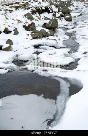 Affluent ou brûler venant de t ant Sron na Creag et Slabhraidh à rejoindre river à l'Spttal Muick de Glenmuick Banque D'Images