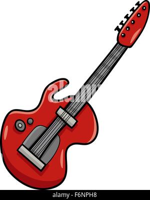 Cartoon Illustration de guitare électrique Instrument de musique Clip Art Illustration de Vecteur