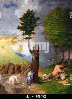 Lorenzo Lotto - Allégorie de la vertu et du Vice Banque D'Images