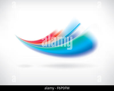 Vector abstract background avec des vagues et des lignes Banque D'Images