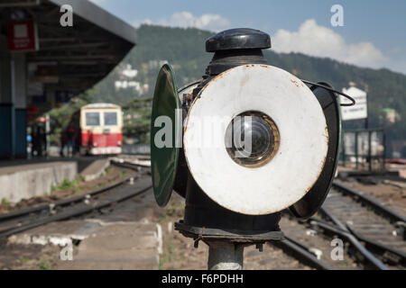 Témoin de contrôle de l'Kalka-Shimla Railway à Shimla railway station Banque D'Images