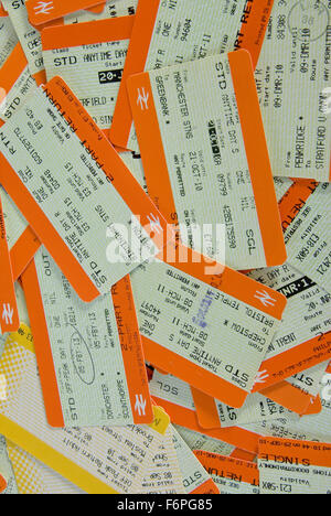 Les billets de train abstract Banque D'Images