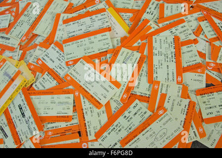 Les billets de train abstract Banque D'Images