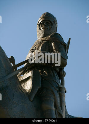 La Statue de Robert Bruce à la bataille de Bannockburn Bannockburn, attraction des visiteurs, Stirlingshire, Scotland, Royaume-Uni Banque D'Images