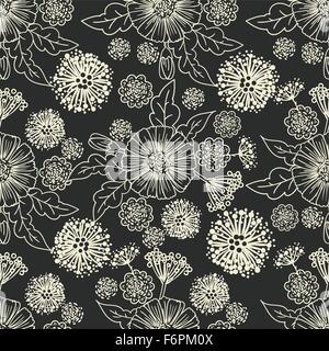 Motif floral transparent très tendance Illustration de Vecteur