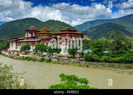 Punakha Dzong du Bhoutan Banque D'Images