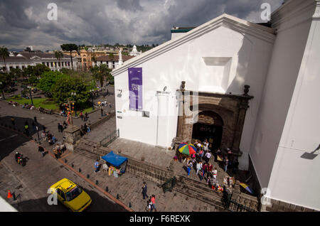 La Cathédrale Métropolitaine de Quito, le dimanche des Rameaux Banque D'Images