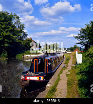 Hatton se verrouille. Grand Union Canal. Hatton. Le Warwickshire. L'Angleterre. UK Banque D'Images