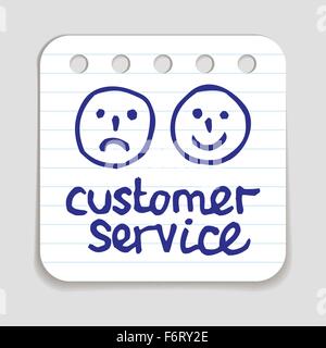 L'icône Service Client Doodle Illustration de Vecteur