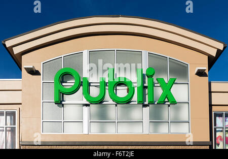 Marché Alimentaire de Publix extérieur. Banque D'Images