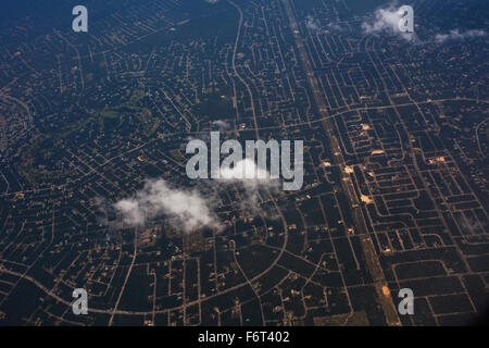 Vue aérienne de la ville de Richmond, Virginia, United States Banque D'Images