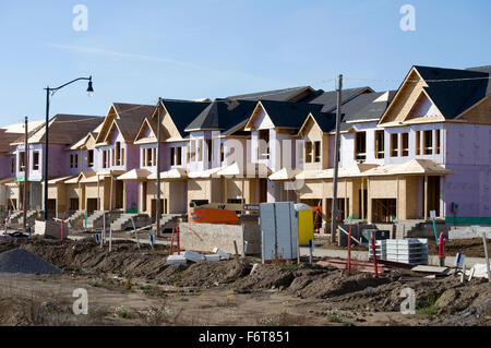 Maisons en construction dans la région du grand Toronto. Banque D'Images