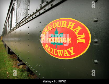 Côté train du patrimoine au niveau de la plate-forme à Uxbridge gare au Canada Banque D'Images