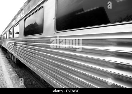 Côté train du patrimoine au niveau de la plate-forme à Uxbridge gare au Canada Banque D'Images