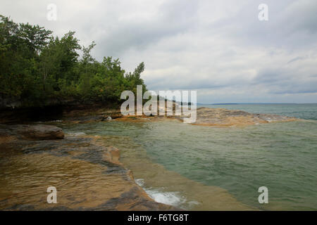 Paradise Cove près de Pictured Rocks National Lakeshore, le long de la North Country trail, le lac Supérieur, la péninsule supérieure du Michigan Banque D'Images