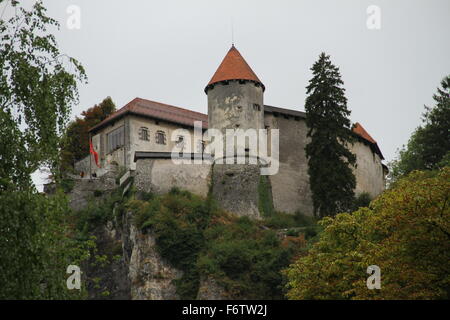 Le Château de Bled, Slovénie Banque D'Images