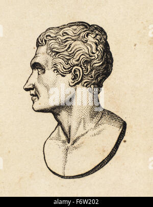 Antonio Canova (1757-1822). Sculpteur néo-classique italien. Portrait. Gravure, 19ème siècle. Banque D'Images