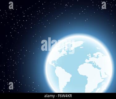 La planète Terre illustration. Globe dans l'espace. Illustration de Vecteur