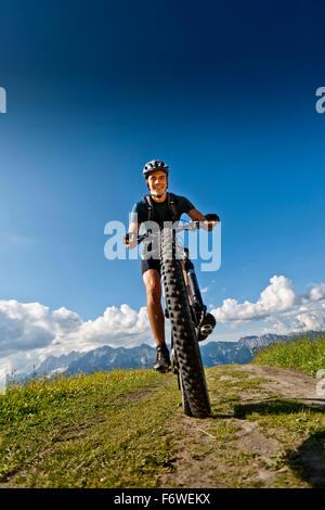 Vélo de montagne tout-terrain, Duisitzkar, Planai, Schladming-Dachstein, Styrie, Autriche Banque D'Images