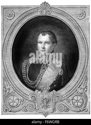 Portrait de Frederick William IV ou Friedrich Wilhelm IV. ; 1795 - 1861, roi de Prusse, Frédéric Guillaume IV. Banque D'Images