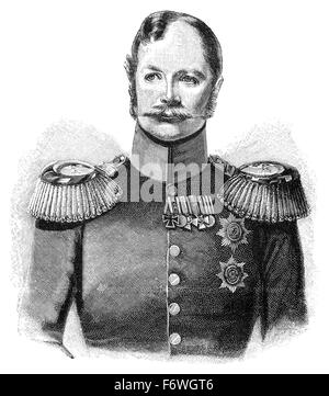Frederick Wilhelm Ludwig de Prusse, 1797 - 1888, roi de Prusse et le premier empereur allemand de la maison de Hohenzollern, Banque D'Images