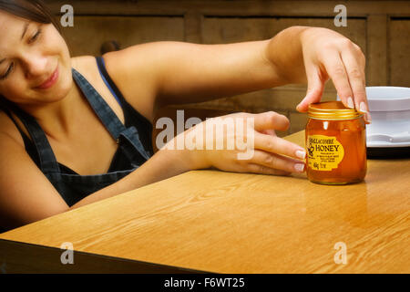 L'apiculture,la production de miel, Banque D'Images