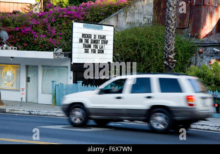 Le House of Blues sur Sunset Strip se ferme après 21 ans. Banque D'Images