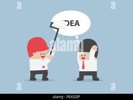 L'idée d'affaires est en cours d'effacement par son rival, VECTOR, EPS10 Illustration de Vecteur