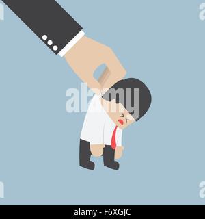 Grosse main tenant un businessman, VECTOR, EPS10 Illustration de Vecteur