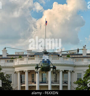 Un hélicoptère maritime à Maison Blanche à Washington DC, USA Banque D'Images